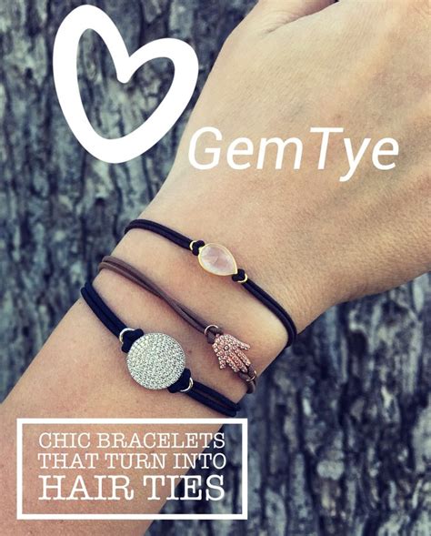 Bracelets that work as hair ties!! GemTye.com | Chic bracelet, Hair ...