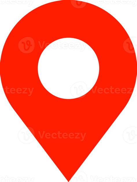 Map location pin icon in red colors. 13760669 PNG