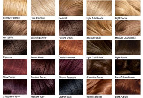 Hair Color Chart: Shades of Blonde, Brunette, Red & Black | Hair color pictures, Brown hair ...