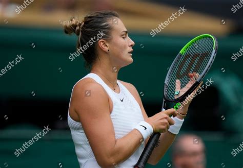 Belaruss Aryna Sabalenka Prepares Serve Britains Editorial Stock Photo ...