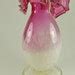 Antique Hand Blown Cranberry and White Glass Vase Rare