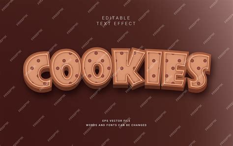 Premium Vector | Cookies text effect