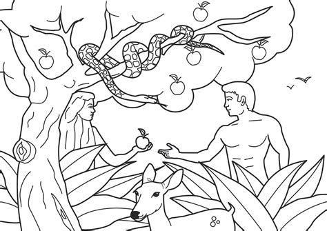 Free Printable Adam and Eve Coloring Pages For Kids - Best Coloring Pages For Kids