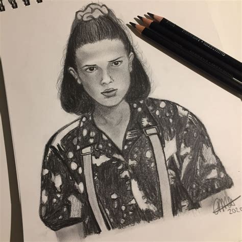 Stranger Things fan art, graphite pencil drawing Eleven Stranger Things ...