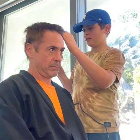 Robert Downey Jr. shares video of son Exton, daughter Avri shaving his ...