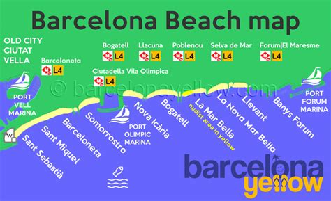 Barcelona 2020 - Barcelona beach map