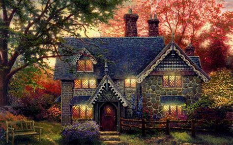 Thomas Kinkade Fall Wallpapers - Top Free Thomas Kinkade Fall Backgrounds - WallpaperAccess