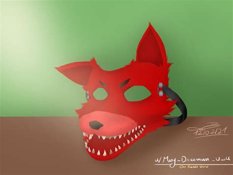 Just a drawing of Michael Afton’s mask (Foxy) [FNaF 4] but a little ...