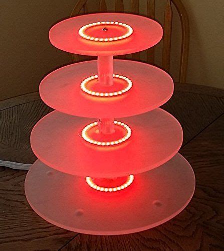 4 tier lighted round acrylic cake cupcake stand with color changing RGB LED | Cake and cupcake ...