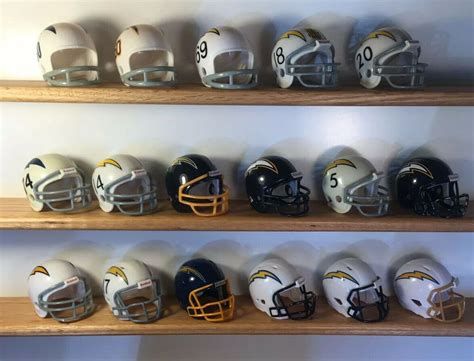 16 San Diego Chargers Complete NFL Helmet History Riddell Pocket Pro 2 ...