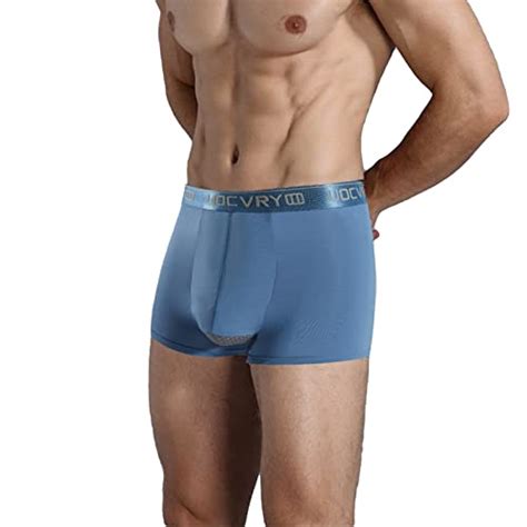 YUANNING Mens Dual Pouch Bulge Enhancing Underwear Scrotal Support Varicocele Trunks 3 Pack