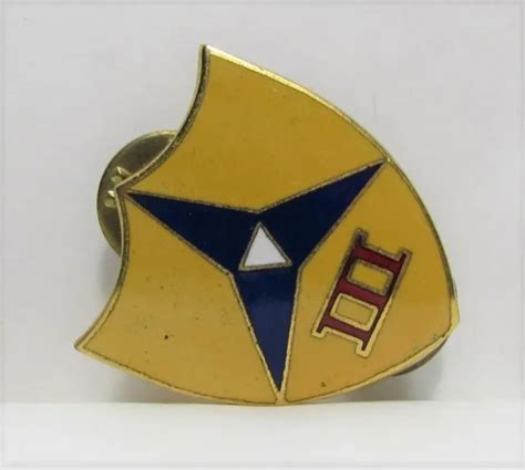 VINTAGE US MILITARY DUI Unit Crest Pin US Army III Corps N.S. Meyer $18.95 - PicClick