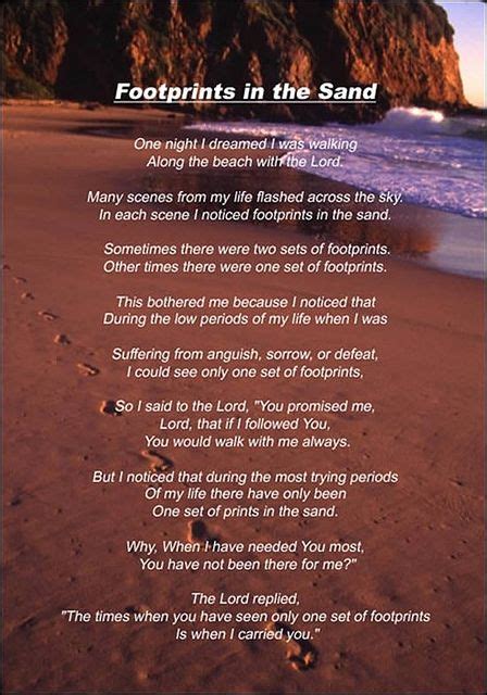 footprints in the sand poem | Footprints in the sand poem, Footprint, Mom quotes