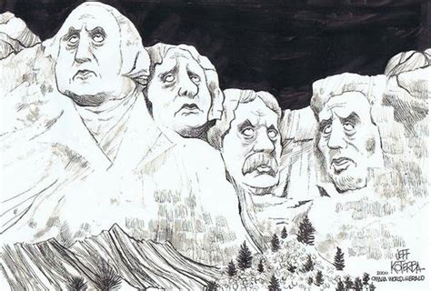 A frowning Mount Rushmore - Cartoon Gallery