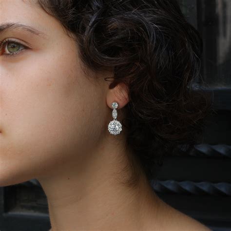 5 Carat Old European Diamond Drop Earrings – Pippin Vintage Jewelry