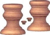 Wooden Candlesticks for Decorating - 1 Pair - 2" tall: Israel Book Shop