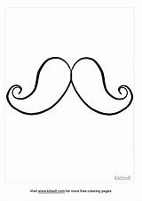 Free Mustache Coloring Page  Printables Kidadl sketch template