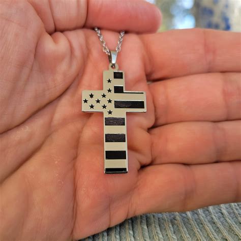 American Flag Cross Necklace – The Positive Christian