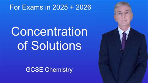 GCSE Chemistry Revision "Concentration of Solutions" - YouTube