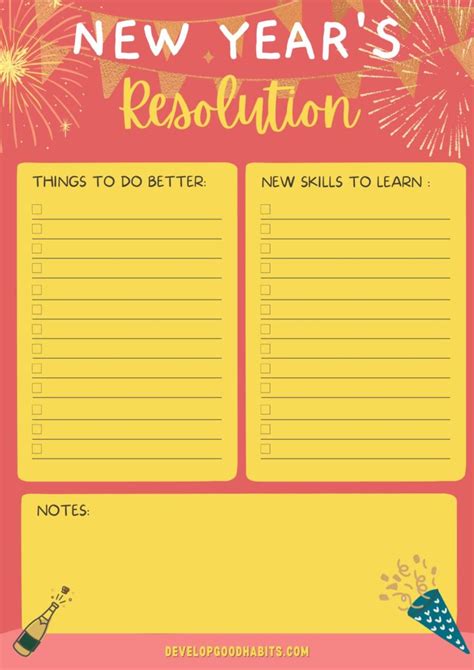 New Year Resolution Worksheet For Kids 2023 – Get New Year 2023 Update