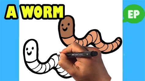 How to Draw a Worm - Easy Drawing Lessons for Beginners - YouTube