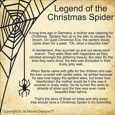 Spider web for Christmas tree | Christmas spider, Christmas poems, A ...