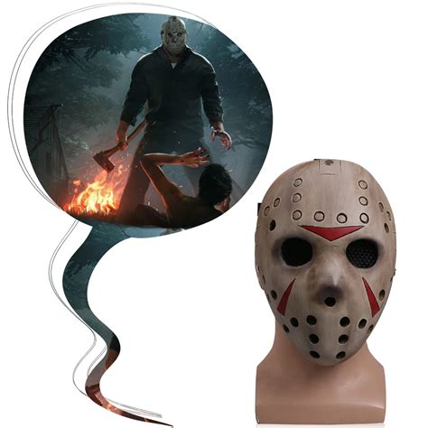 Hot game Friday the 13th Mask Cosplay Jason Butcher Masks Terror Horror ...