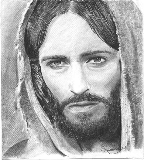 Jesus Face Pencil Drawing at PaintingValley.com | Explore collection of ...