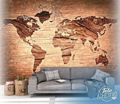 Wood Wall Map