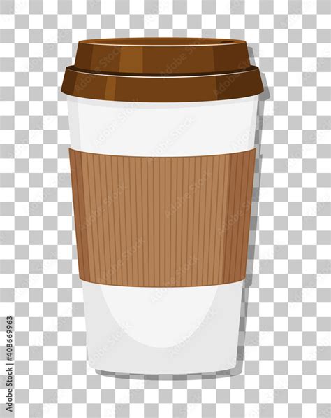A paper coffee cup isolated on transparent background Stock Vector ...