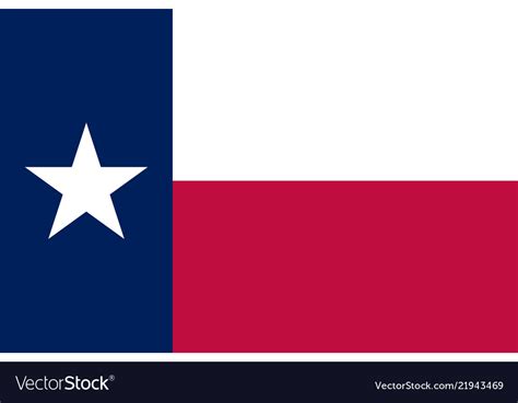 Flag of texas state official colors Royalty Free Vector