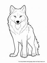 Free Printable Wild Wolf Coloring Page · InkPx sketch template