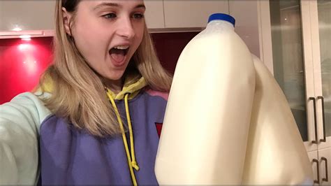 1 Gallon Milk Challenge | GIRLS VS FOOD - YouTube