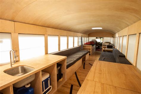 School Bus Converted into Small Home By Architecture Student