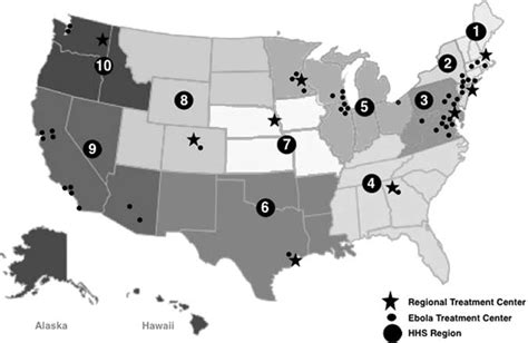 US Department of Health and Human Services (HHS) Regions with Centers ...