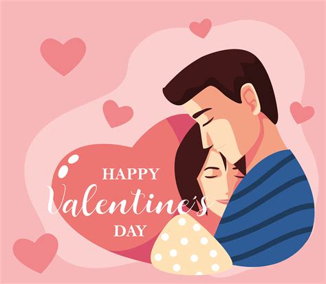 greetings card for valentines day, couple in love 2677971 Vector Art at ...