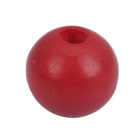 500 Dark Red Round Wood Beads Bulk 10mm x 9mm with 3.1mm Hole - Walmart.com