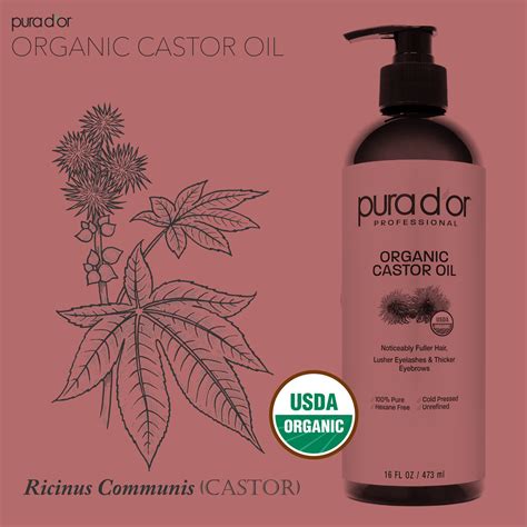 Organic Castor Oil 16oz – PURA D'OR