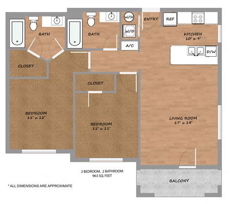 Floor Plans of Urban Square in Denton, TX