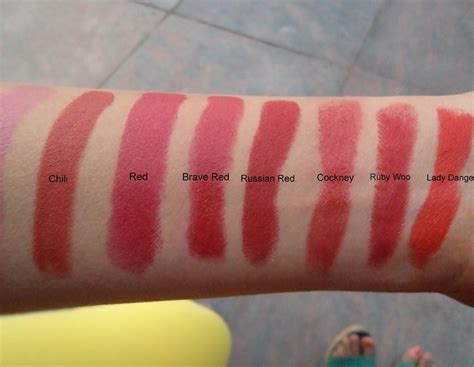 Mac Matte Red Lipstick Swatches
