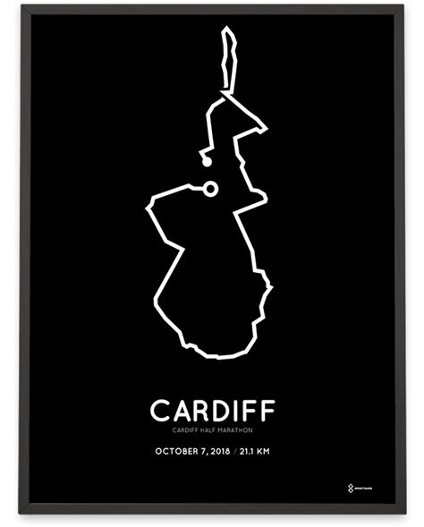 2018 Cardiff Half Marathon print – Sportymaps