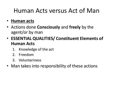 Human acts