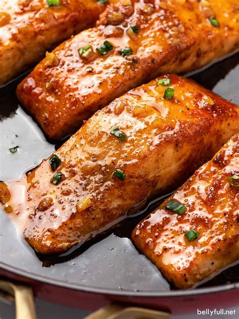 Honey Garlic Glazed Salmon Recipe - Belly Full