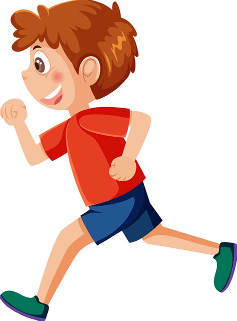 Running boy cartoon character 19861831 Vector Art at Vecteezy