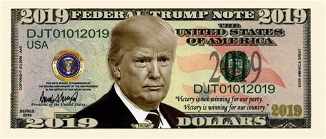 Donald Trump 2019 Presidential Dollar Bill – Limited Edition Novelty ...