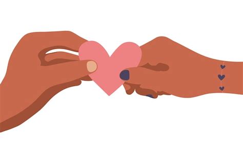 Premium Vector | Hands holding heart of love sign. two hands holding heart