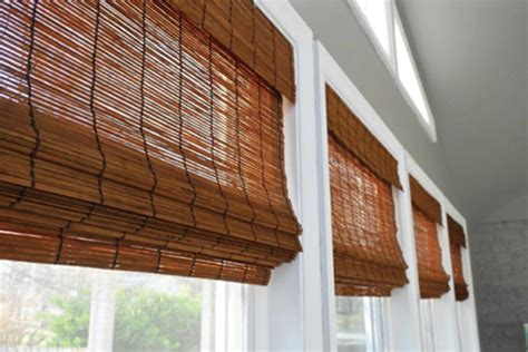 Cordless Spring Roman Bamboo Blinds With Valance Bamboo Shades - Buy ...