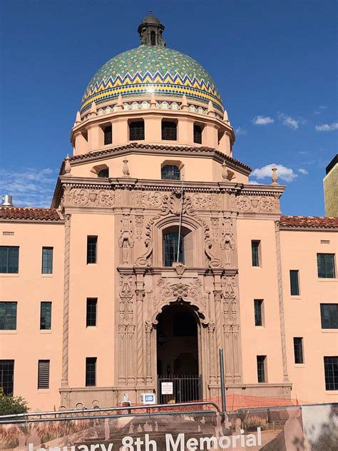 Entryway of Historic Pima County Courthouse in Tucson, Arizona. Paul Chandler August 2019 ...