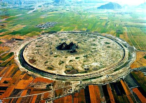 Darabgard Ancient Round Town, (2600 years old) Fars Province, Iran, Geographical position ...