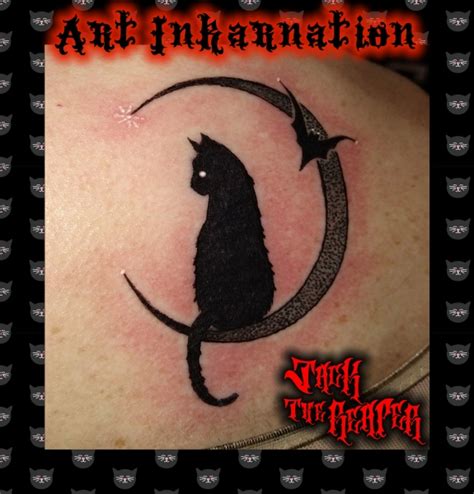 Black Cat and Moon Tattoo by jackthereaper on DeviantArt